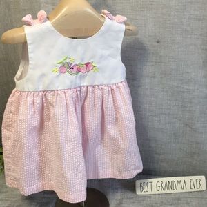 Girls Sleeveless Seersucker Summer Dress
